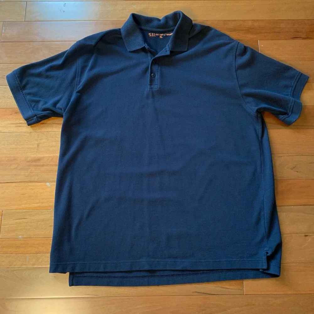 5.11 Tactical Professional Polo Shirt Mens XL Navy Short Sleeve Cotton